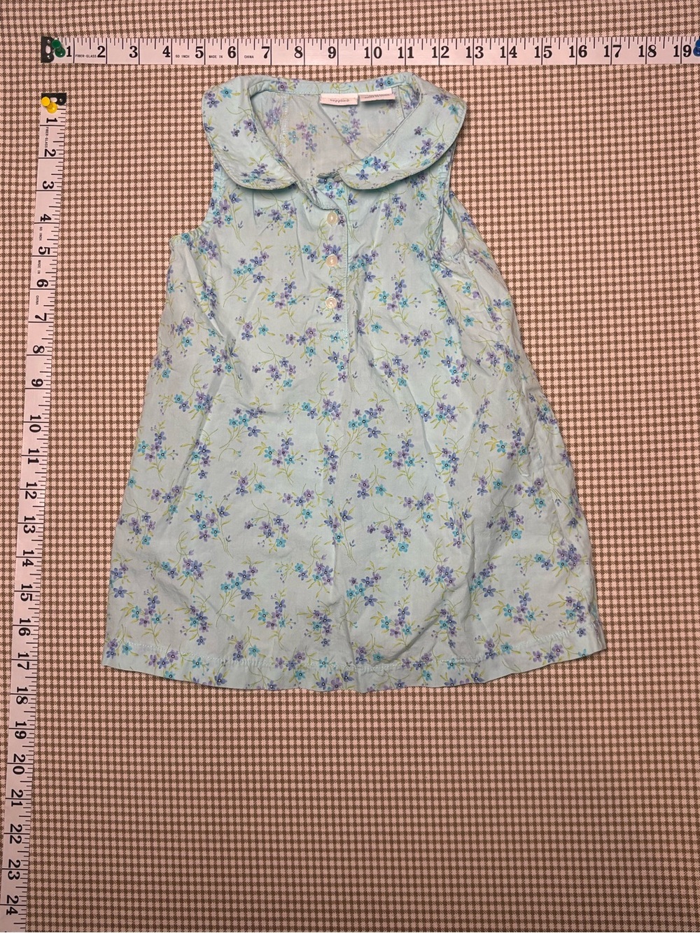 Y2K KRU Supplies Blue Floral Sleeveless Dress Girls 24M